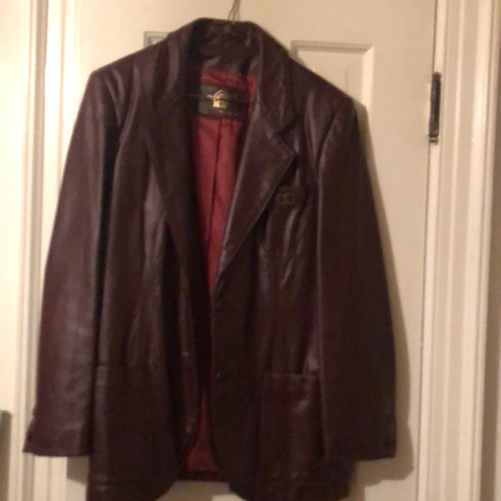 Vintage leather Aigner blazer